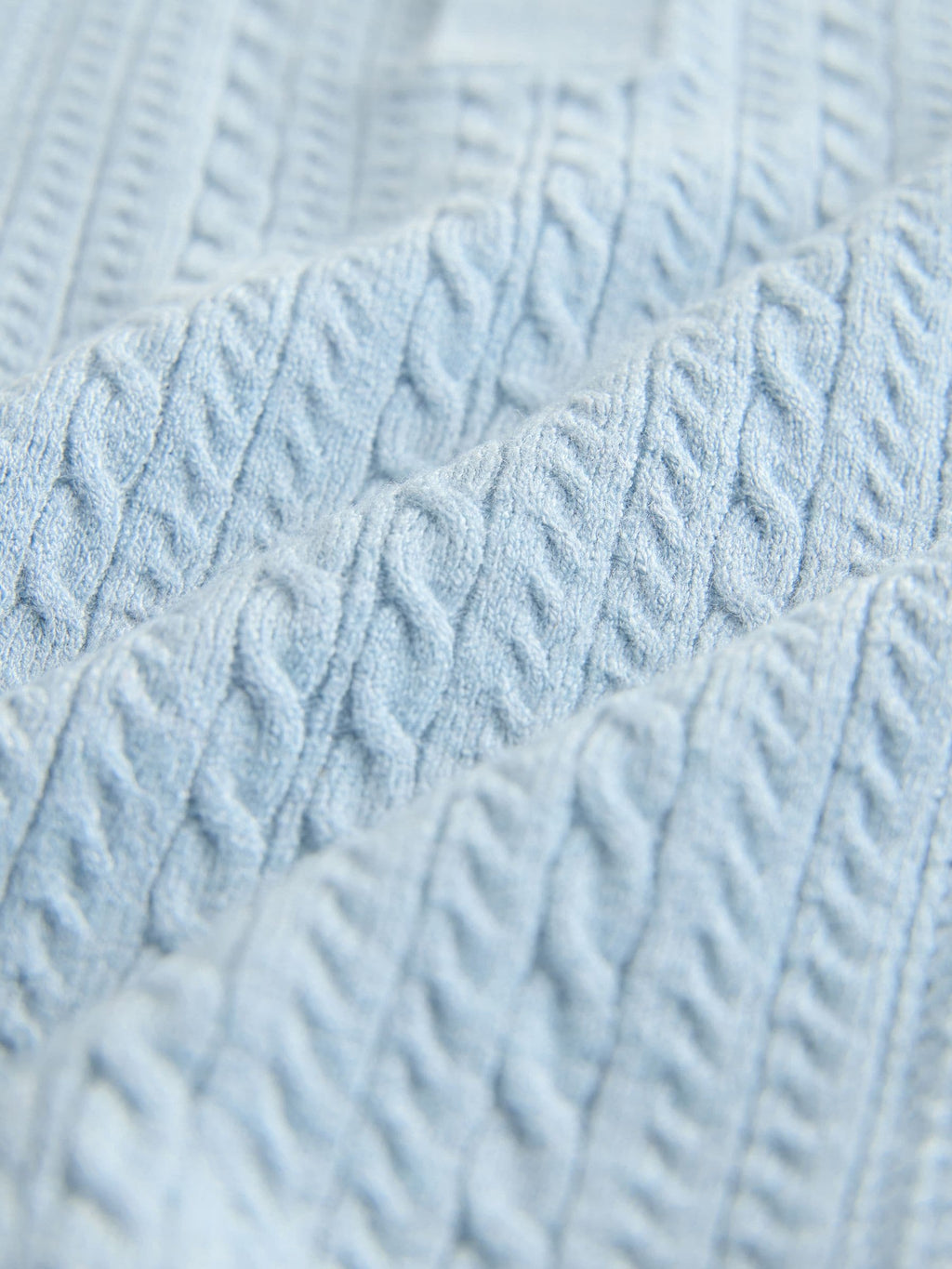Blue Cable Knit Polo Shirt (3mths-7yrs)