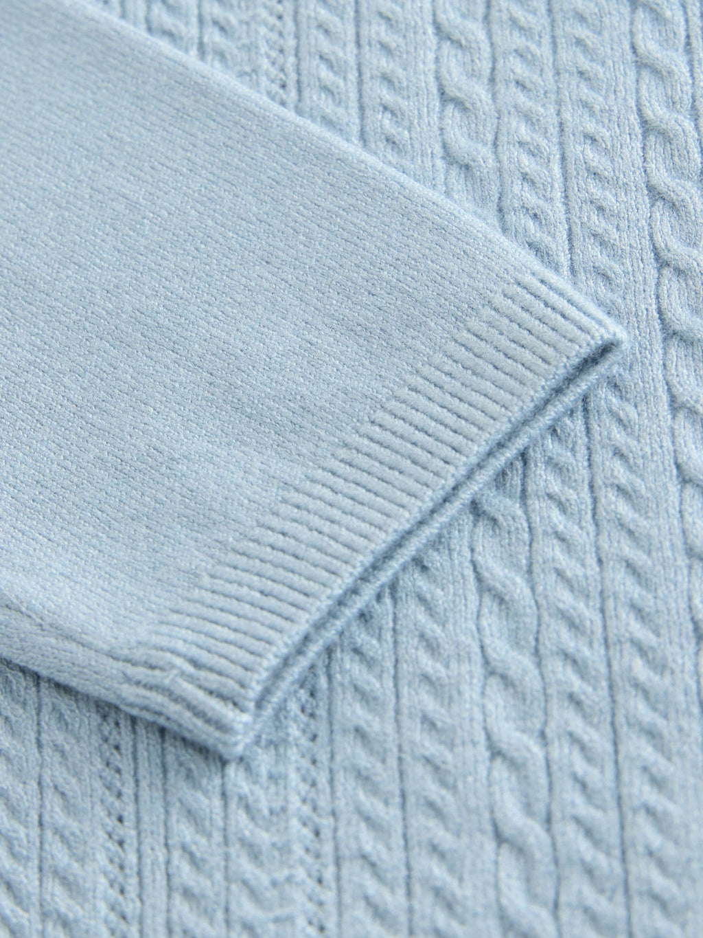 Blue Cable Knit Polo Shirt (3mths-7yrs)