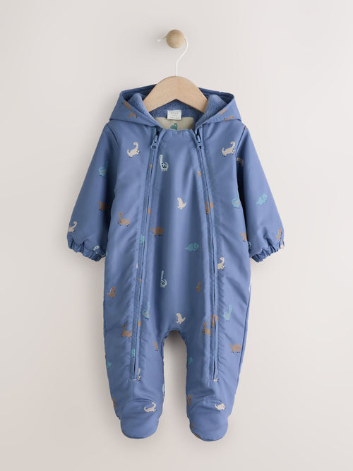 Navy Hooded Baby All-In-One (0mths-2yrs)