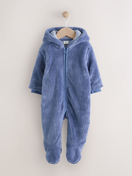 Navy Fleece Baby Pramsuit (0-18mths)