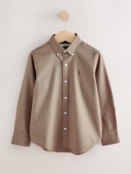 Taupe Oxford Shirt (3-16yrs)