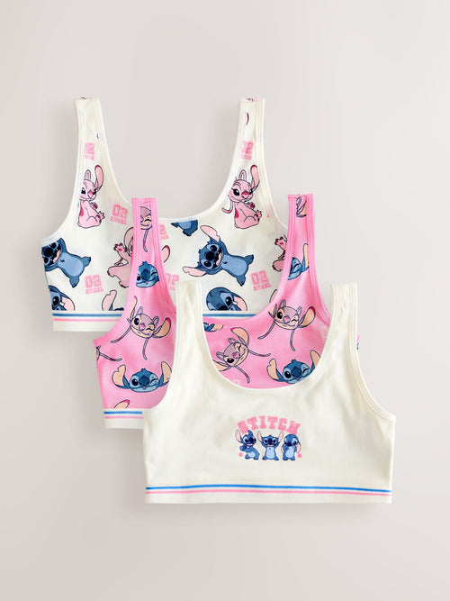 Blue Lilo And Stitch Disney Crop Tops 3 Pack (5-16yrs)