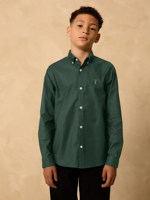 Dark Green Oxford Shirt (3-16yrs)