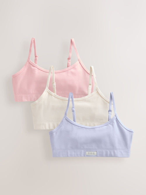 Pink/Cream Soft Touch Strappy Crop Top (5-16yrs)