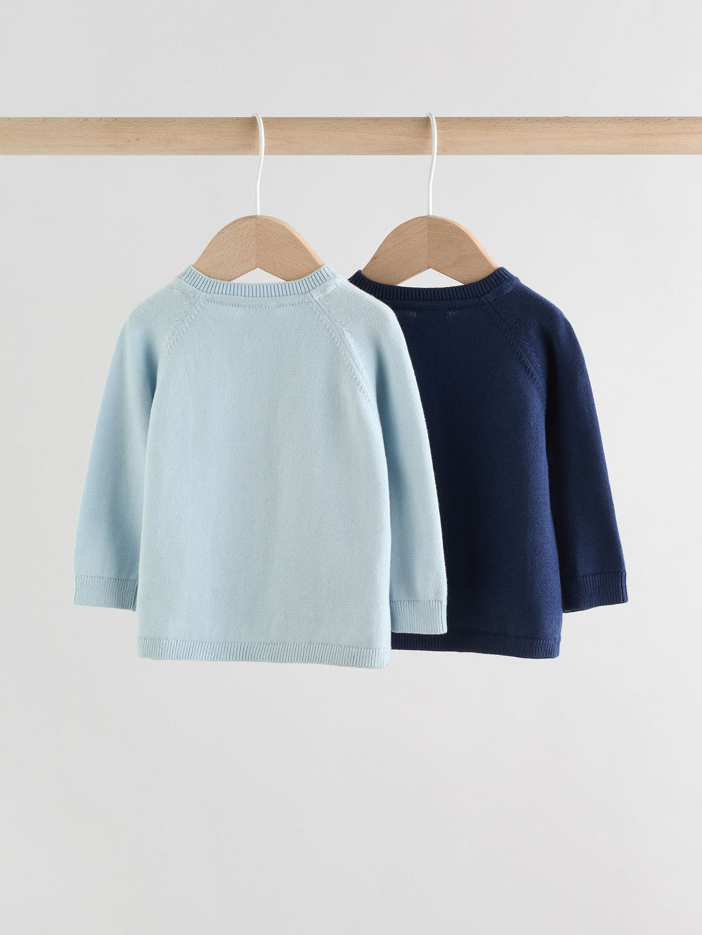 Blue 100% Cotton Knitted Baby Cardigans 2 Pack (0mths-2yrs)