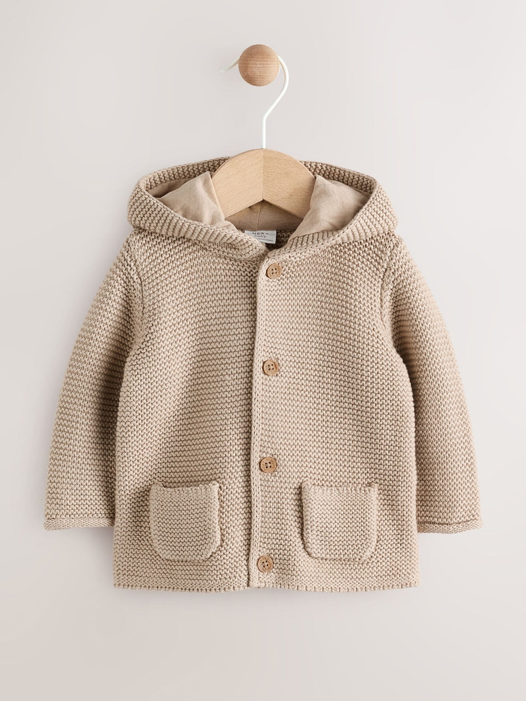 Natural Knitted Baby Cardigan (0mths-2yrs)