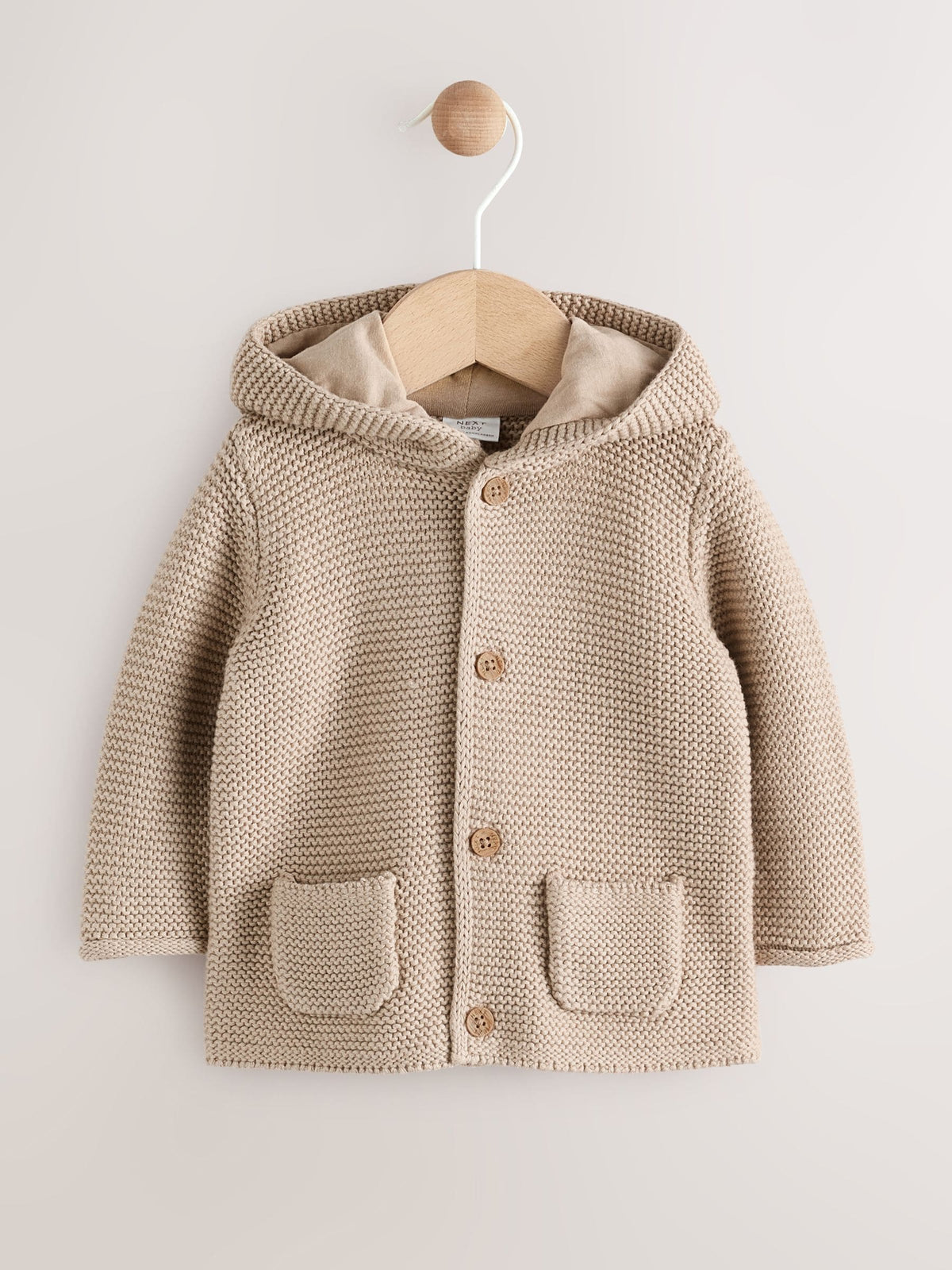Natural Knitted Baby Cardigan (0mths-2yrs)