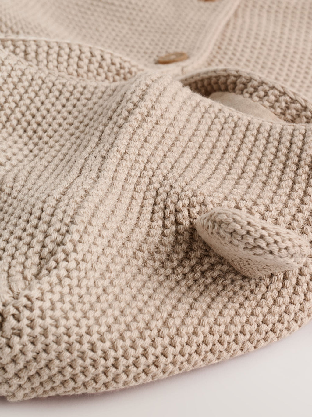 Natural Knitted Baby Cardigan (0mths-2yrs)