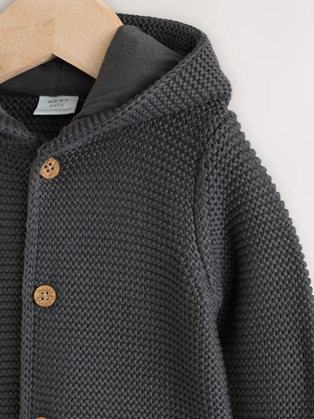 Charcoal Grey Knitted Baby Cardigan (0mths-2yrs)