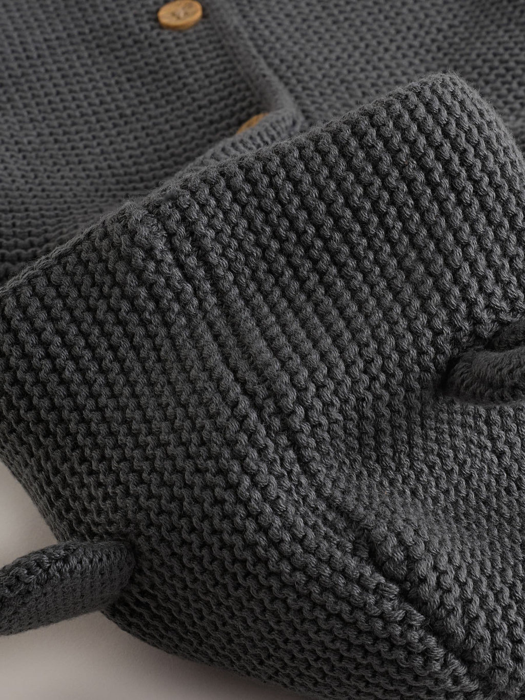 Charcoal Grey Knitted Baby Cardigan (0mths-2yrs)