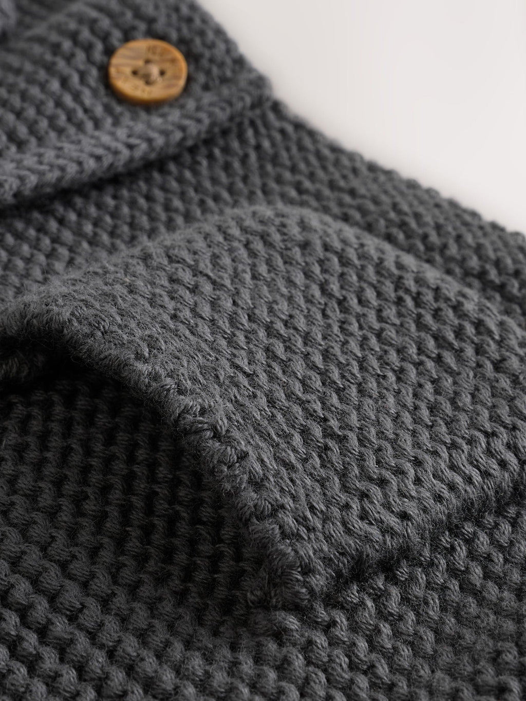 Charcoal Grey Knitted Baby Cardigan (0mths-2yrs)