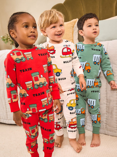 Multi Snuggle Pyjamas 3 Pack (9mths-10yrs)