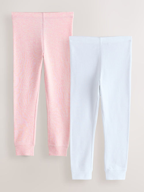 White/Pink Thermal Leggings (2-16yrs)