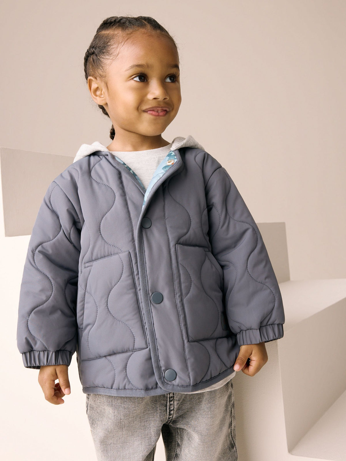 Grey Quilted Jacket (3mths-7yrs)