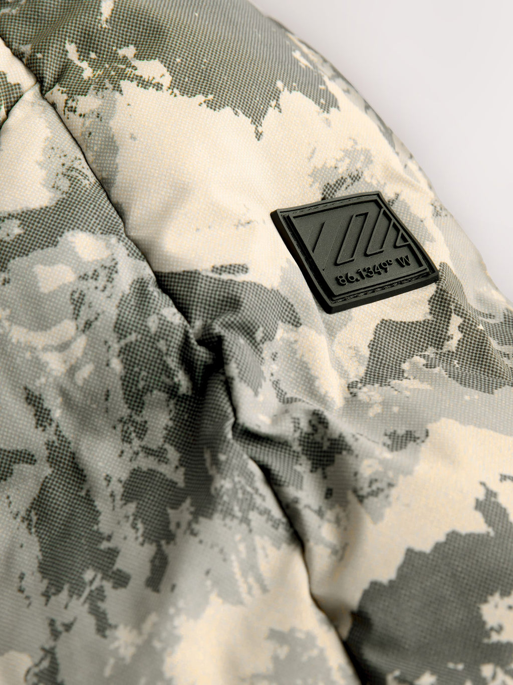 Grey Camoflauge Shower Resistant Microfleece Lined Padded Coat (3-16yrs)
