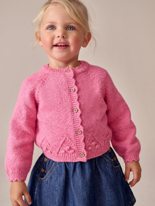 Pink Button-Up Cardigan (3mths-7yrs)