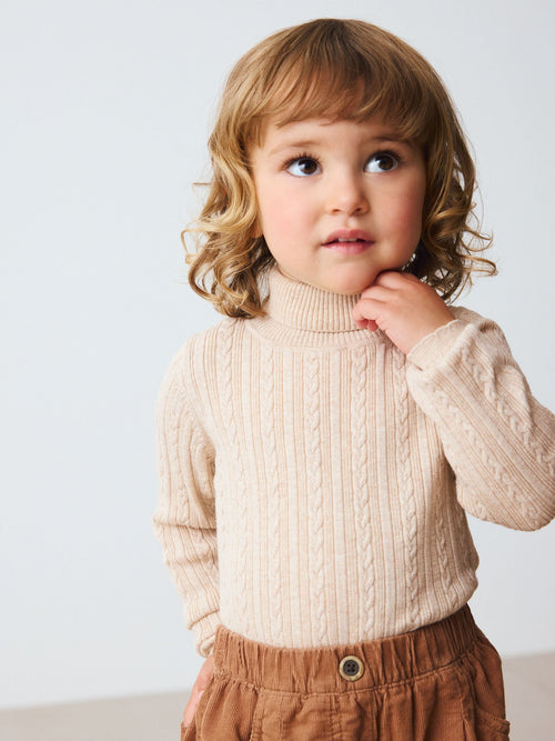 Oatmeal Roll Neck Jumper (3mths-10yrs)