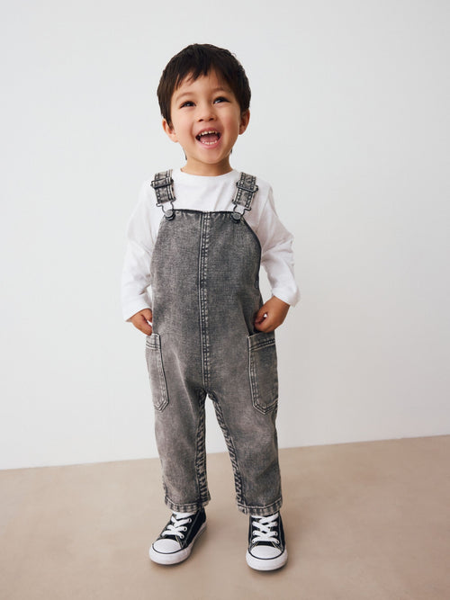 Grey Dungarees (3mths-7yrs)