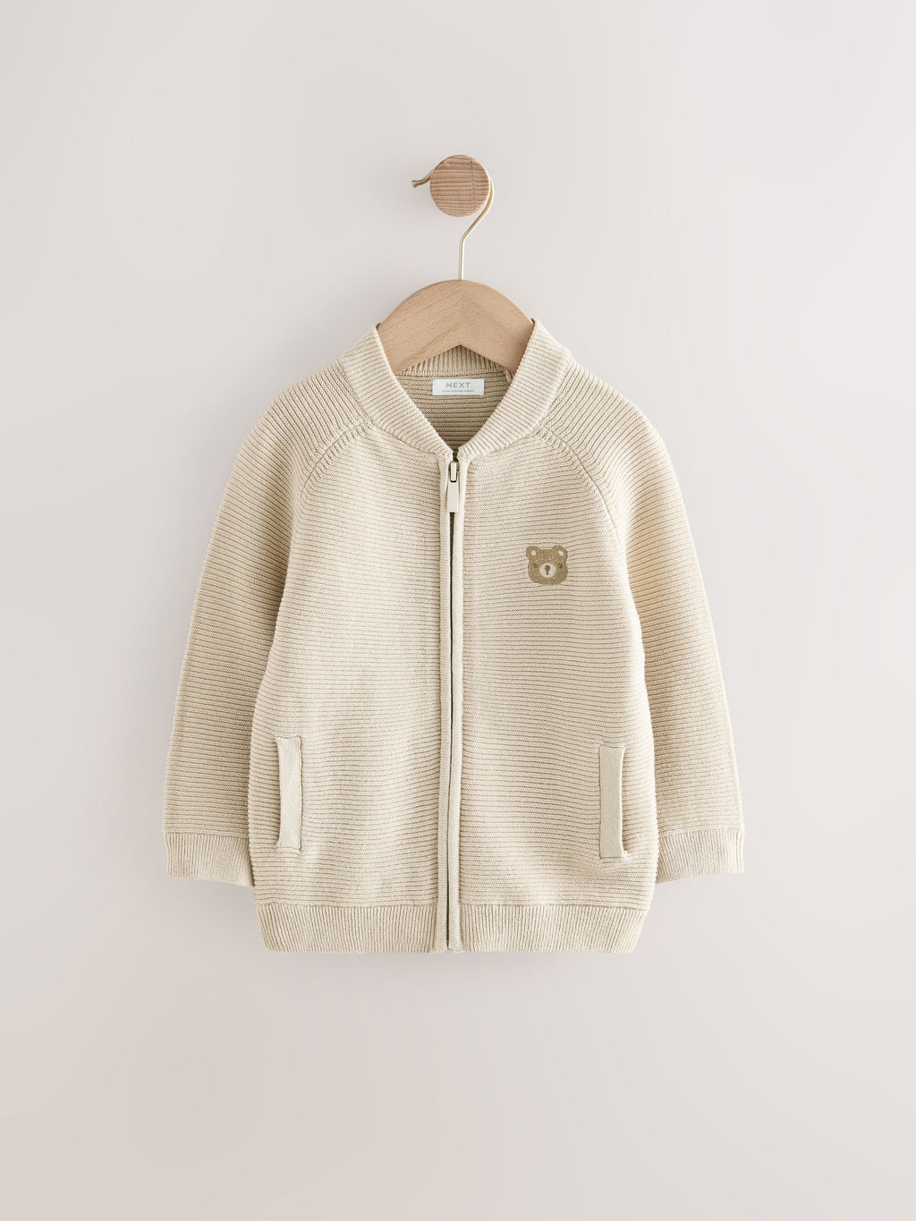 Neutral Bear Zip Up Cardigan (3mths-7yrs)