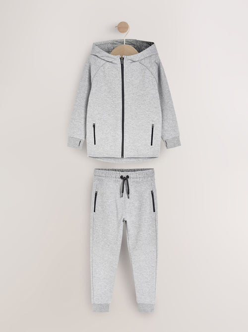 Grey Marl Tech Sportswear Hoodie and Joggers Set (3-16yrs)