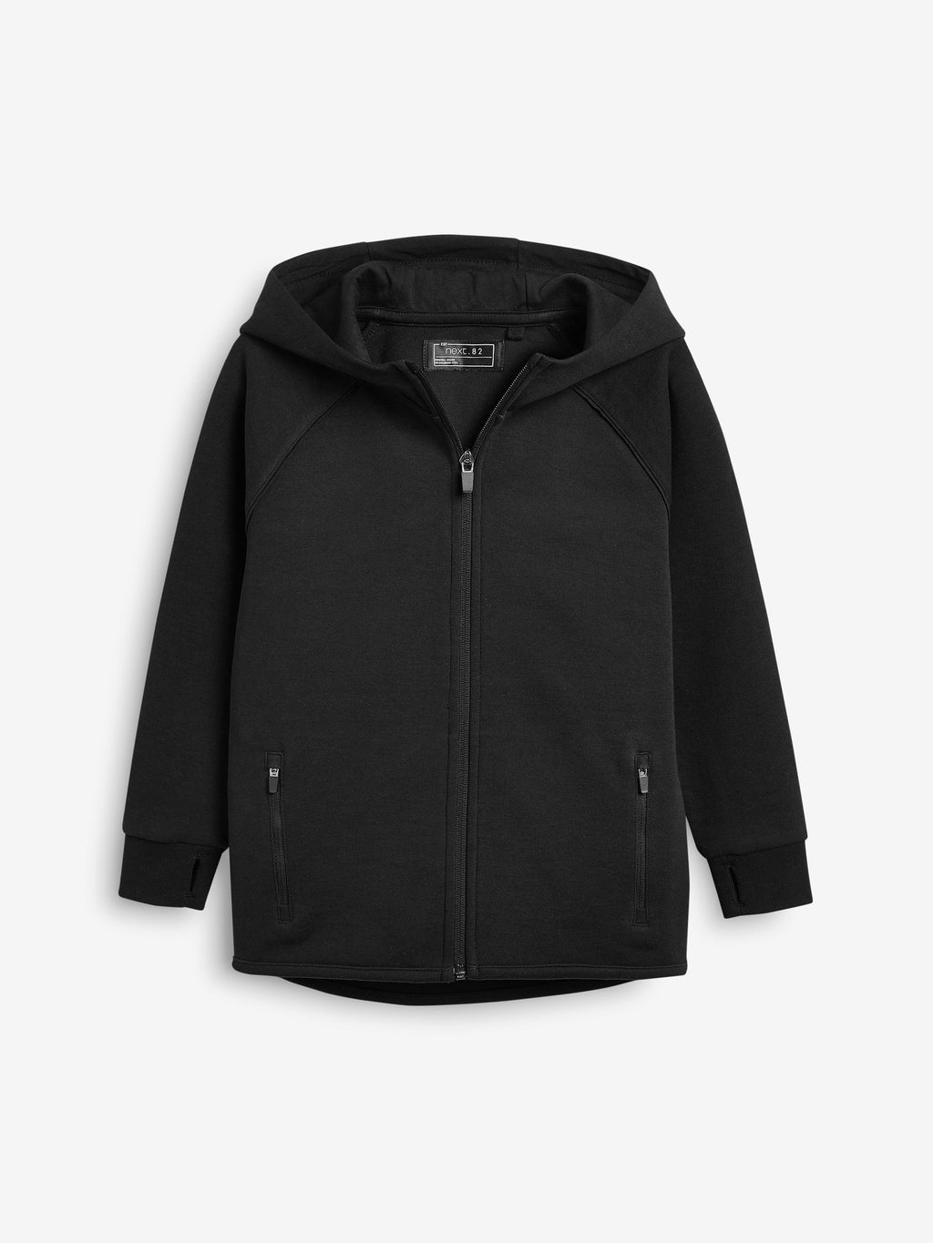 Black Tech Sportswear Zip Up Hoodie (3-16yrs)