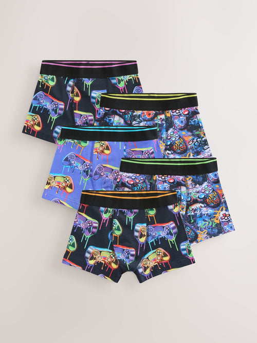 Graffiti Gamer Boxers 5 Pack (2-16yrs)