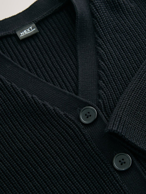 Black Cotton Rich Boxy School CardiganS (3-18yrs)