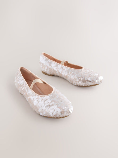 Ivory Standard Fit (F) Sequin Ballet Shoes