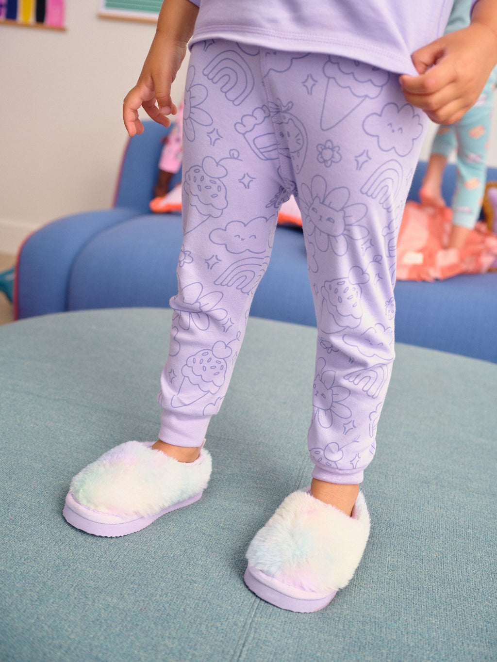 Multi Rainbow Shoot Slippers