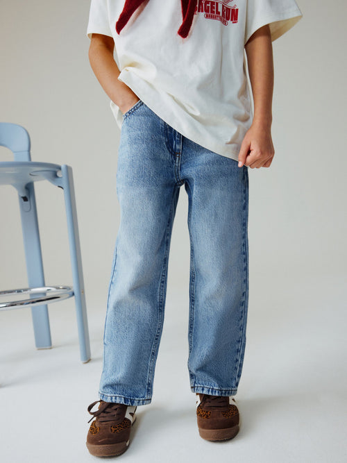 Mid Blue Denim Straight Leg Jeans (3-16yrs)