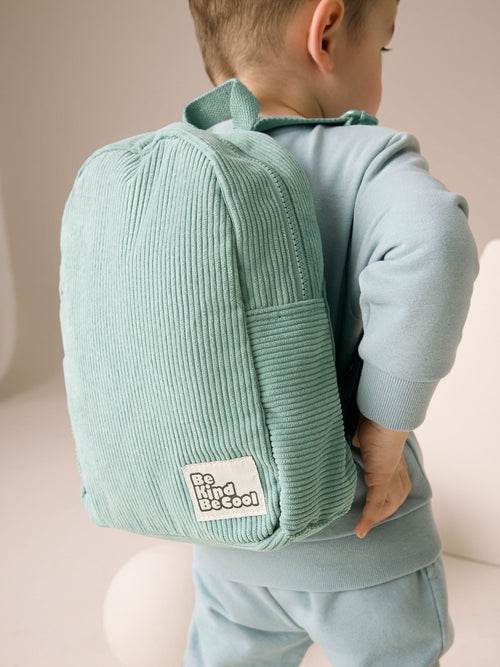 Sage Green Cord Corduroy Backpack