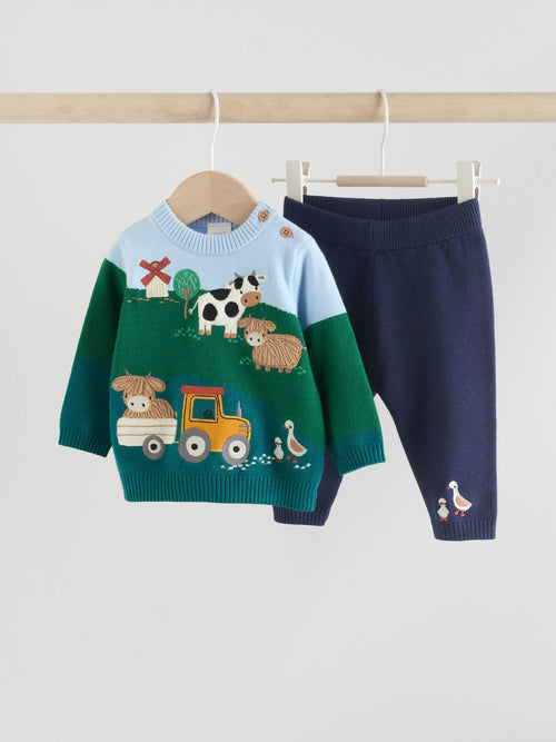 Bright Farm Knitted Top and Leggings Set (0mths-2yrs)