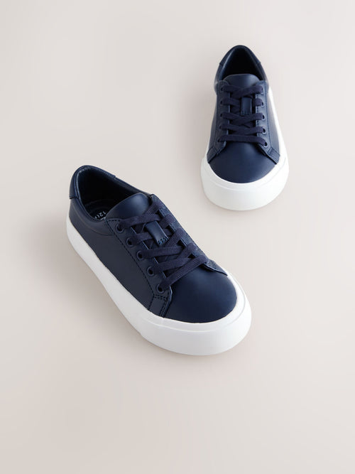 Navy Wide Fit (G) Lace-Up Smart Trainers