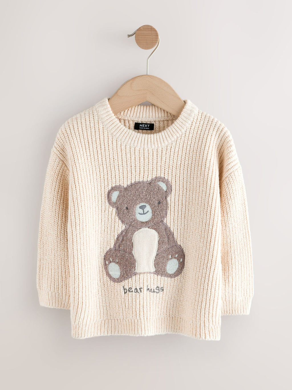 Cream Bear Knitted Jumper (3mths-7yrs)