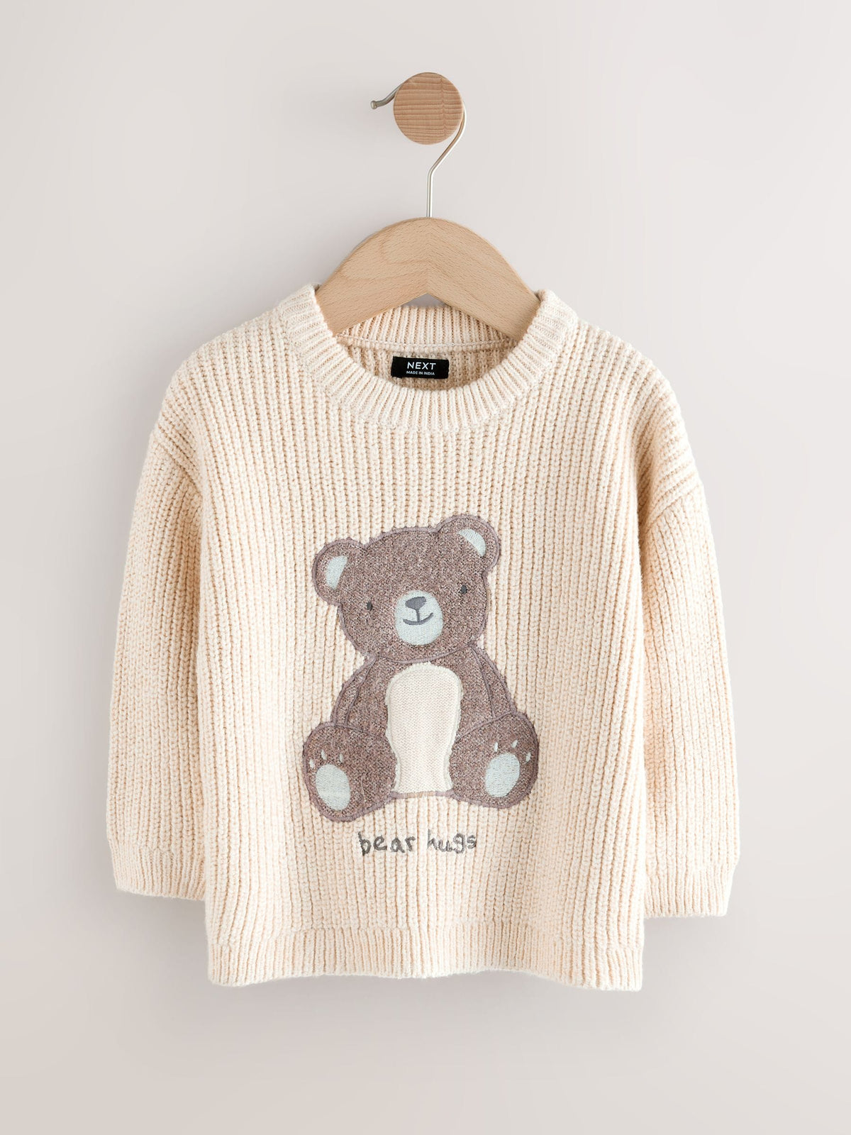 Cream Bear Knitted Jumper (3mths-7yrs)