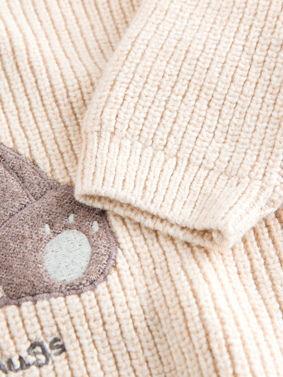 Cream Bear Knitted Jumper (3mths-7yrs)