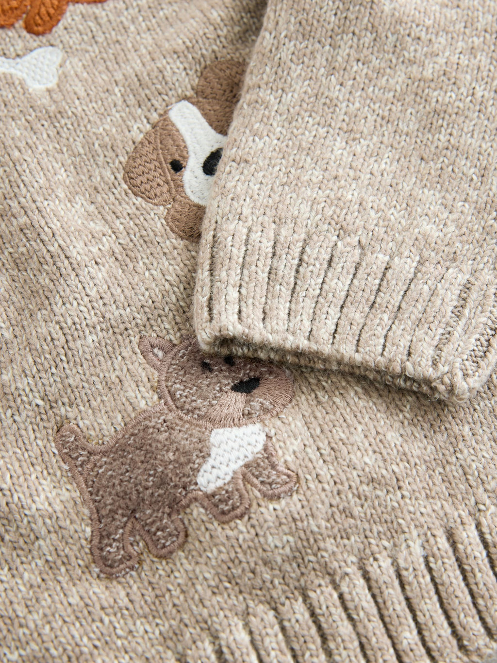 Neutral Dogs Knitted Crew Neck Jumper (3mths-7yrs)