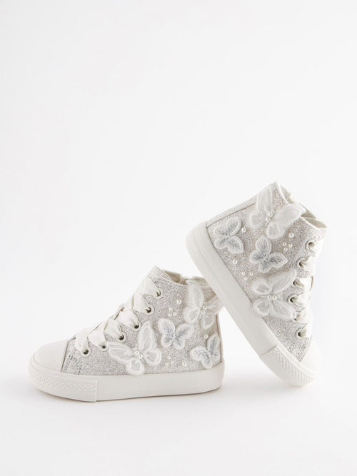 Butterfly Glitter High Top Trainers