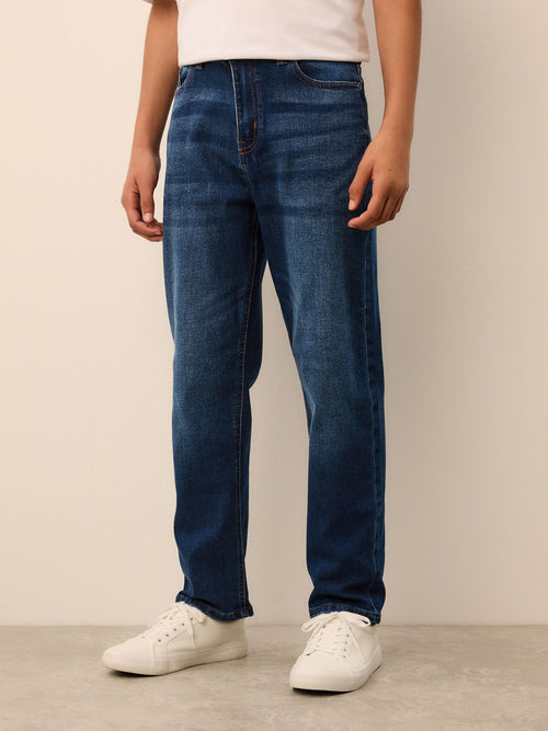 Blue Indigo Loose Fit Stretch Jeans (3-17yrs)