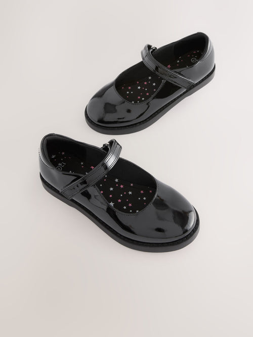 Black Patent School Mary Jane Shoes