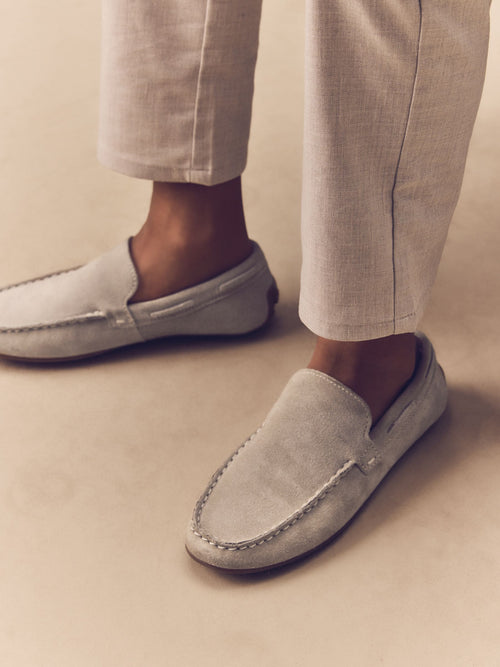 Suede Stone Loafers