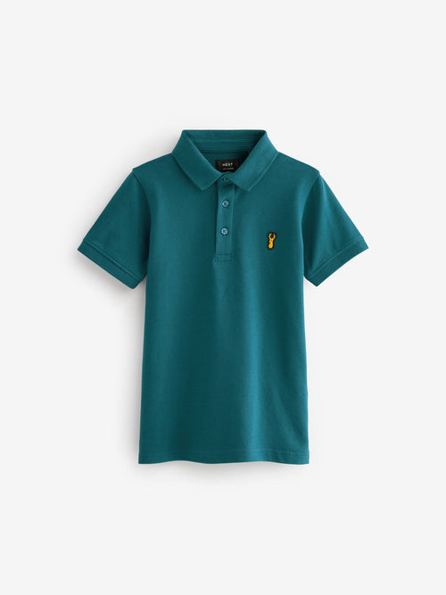 Stag Blue Teal Short Sleeve Polo Shirt (3-16yrs)