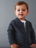 Navy Zip Up Cardigan (3mths-7yrs)