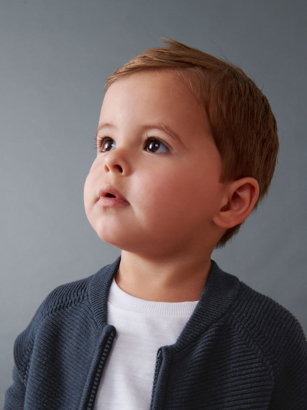 Navy Zip Up Cardigan (3mths-7yrs)