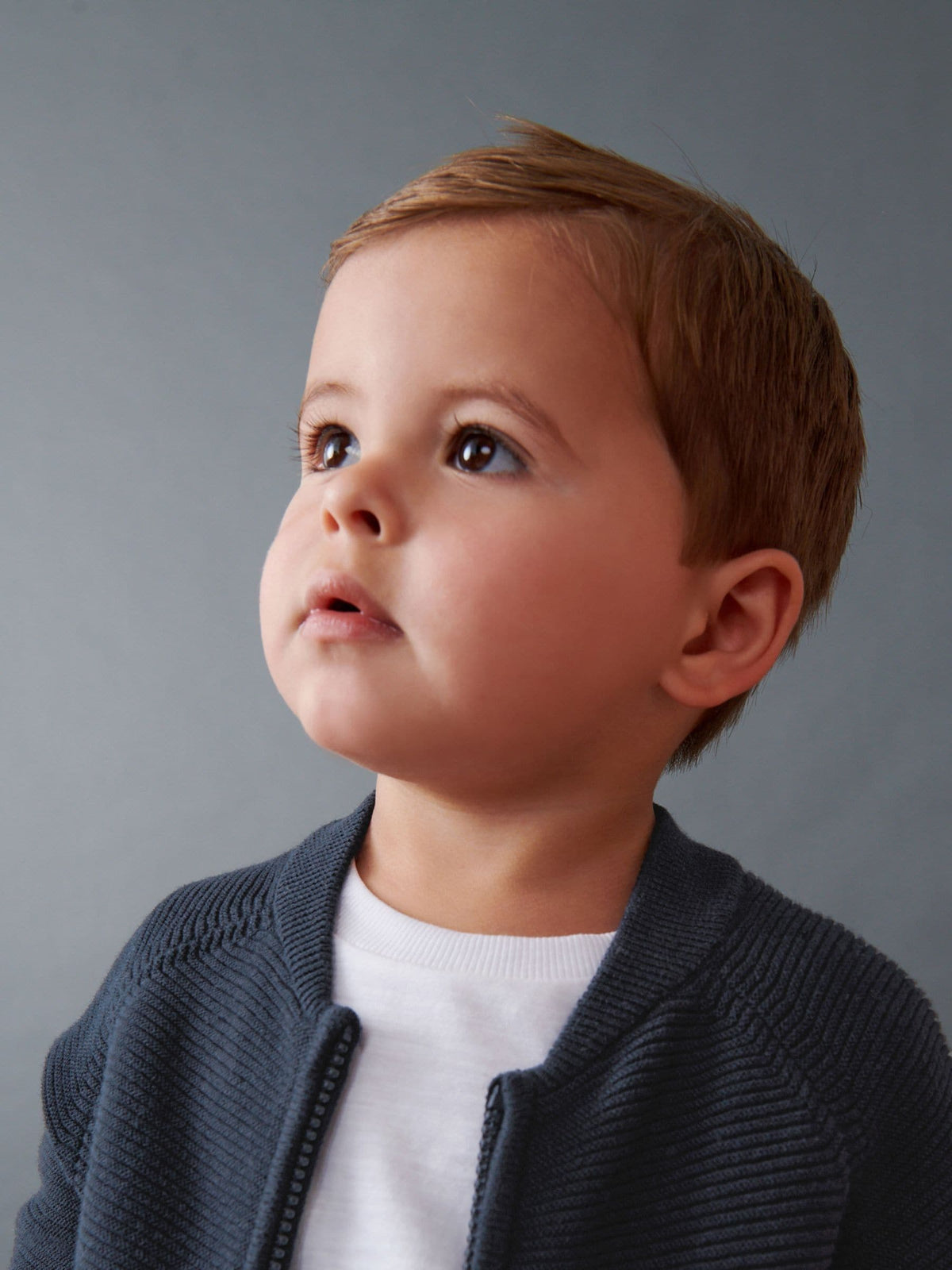 Navy Zip Up Cardigan (3mths-7yrs)