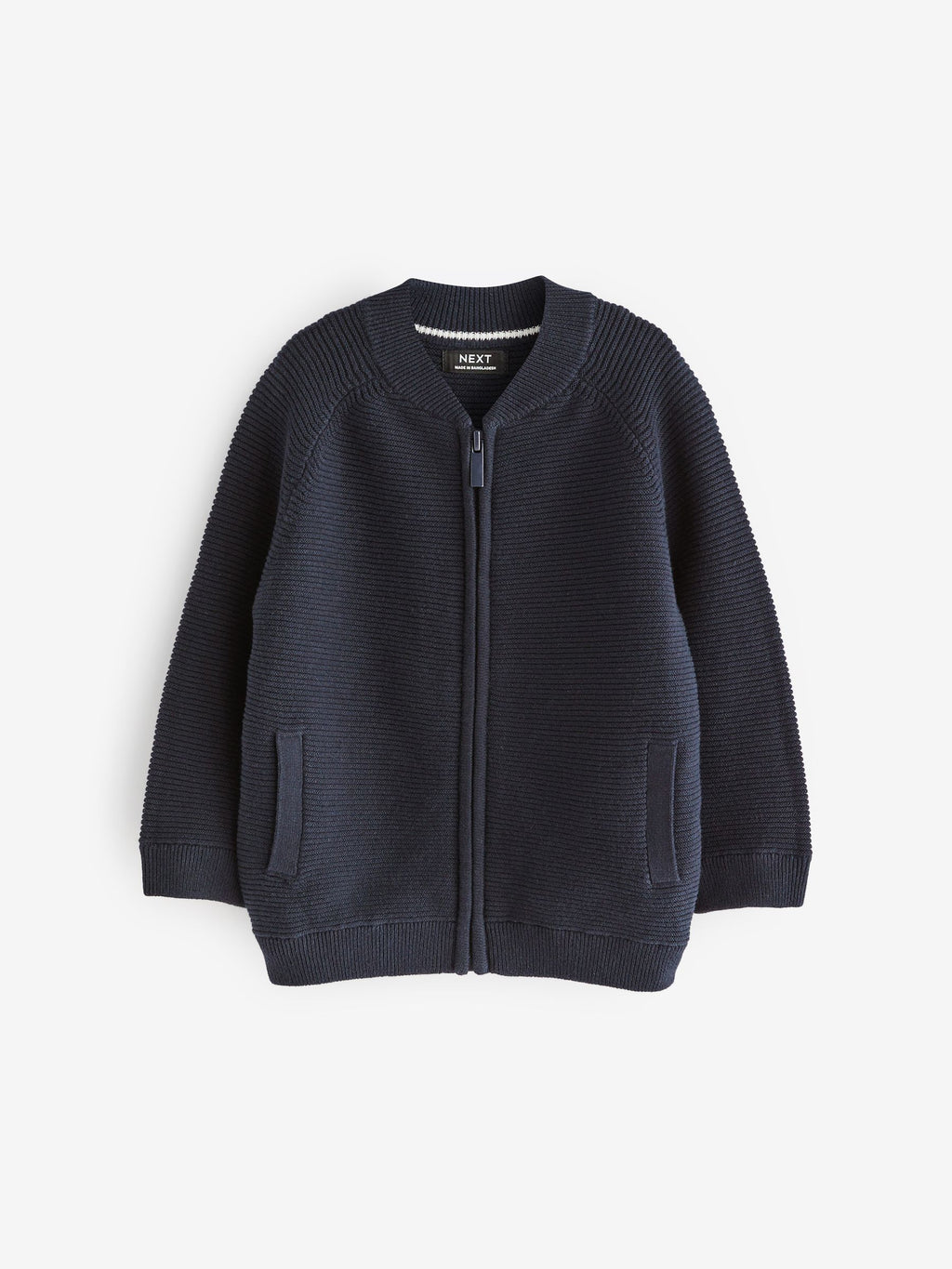 Navy Zip Up Cardigan (3mths-7yrs)