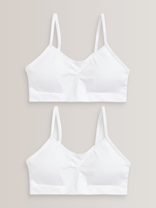 White Seam Free Crop Tops 2 Pack (7-16yrs)