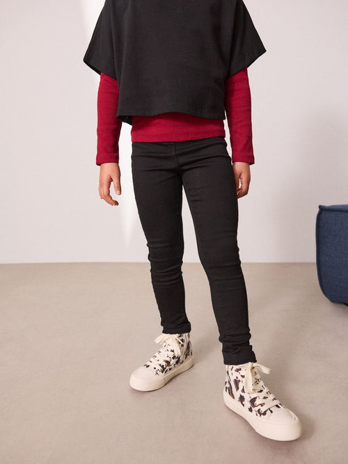 Black Long Length Stretch Jeggings (3-16yrs)