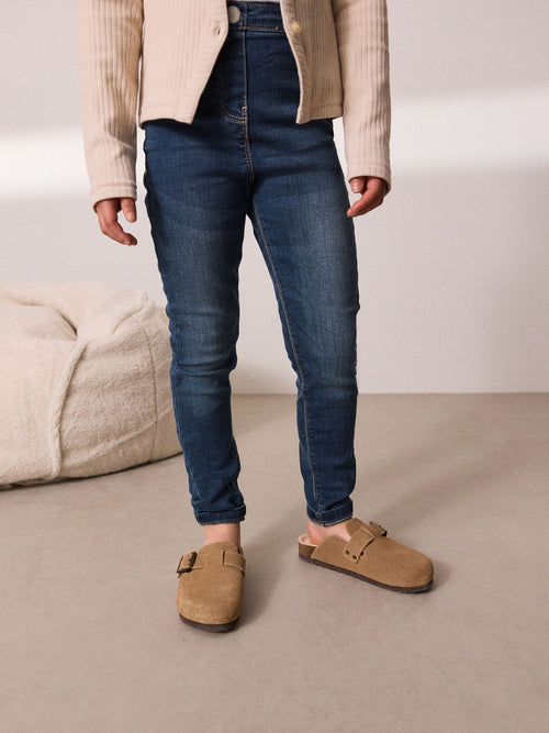Dark Blue Long Length Stretch Jeggings (3-16yrs)
