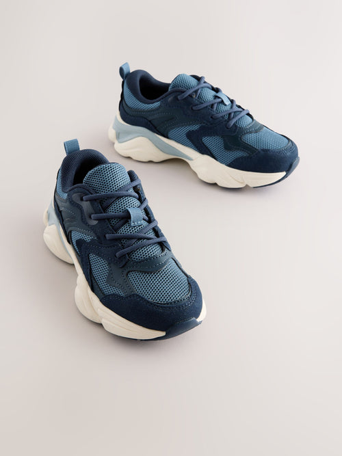 Blue Lace Up Trainers